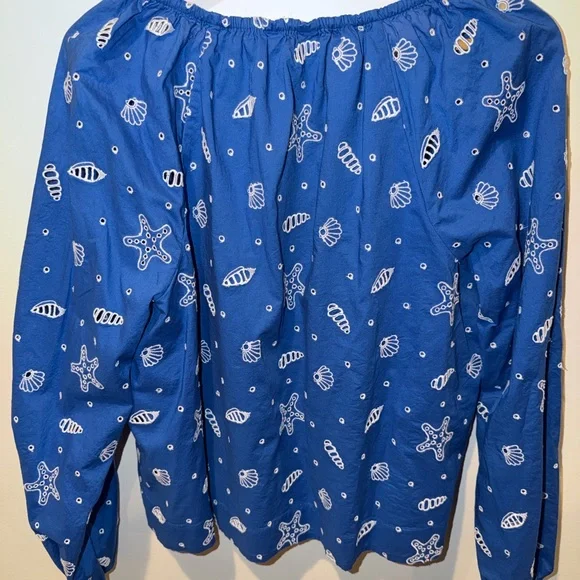 Lilly Pulitzer Maisha Long Sleeve Eyelet Shell Collector Embroidery Size XL - Picture 8 of 8